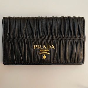 Prada Nappa Gaufre Wallet Card Holder